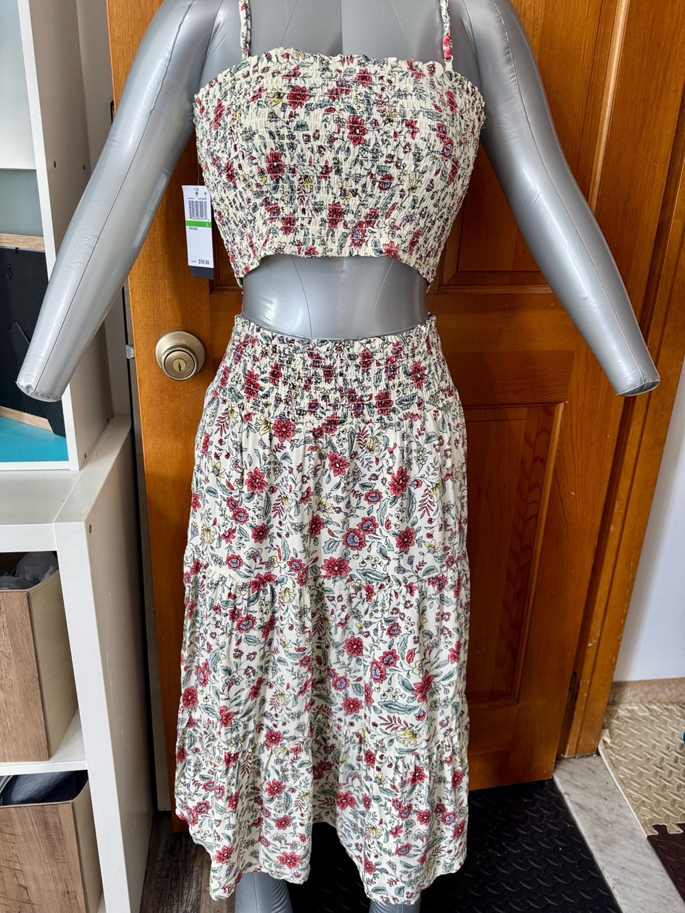 Floral Smocked Midi Set